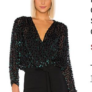 LPA Emerald & Black Antonia Bodysuit